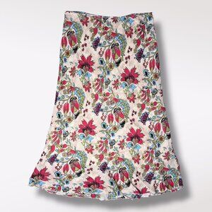 Cecilia Classics Floral Boho Midi Skirt Georgette Vintage Y2K Size Small
